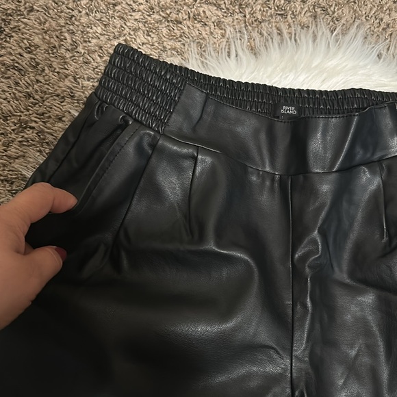 River Island Faux Leather Jogger Pants - Picture 6 of 11